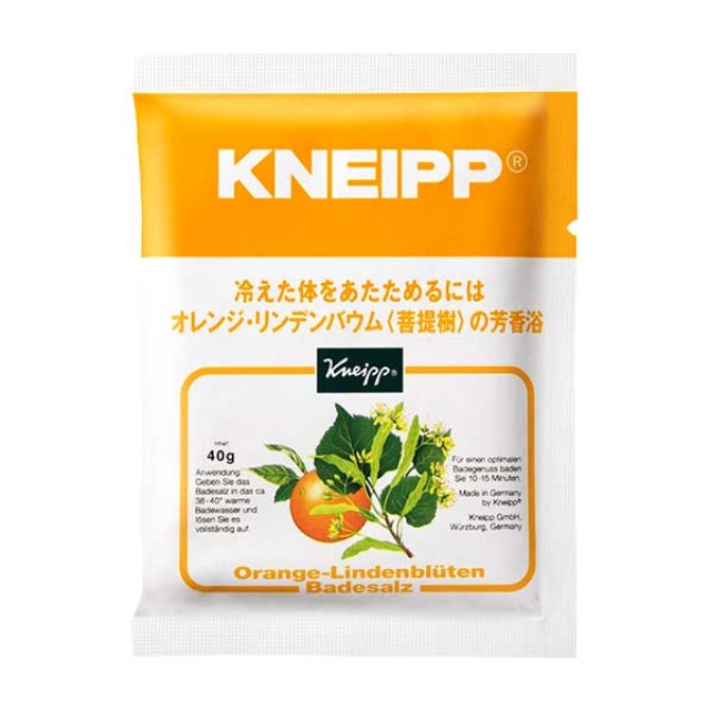 Kneipp克奈圃 甜橙菩提花暖身鹽泉浴鹽 日本限定 40g
