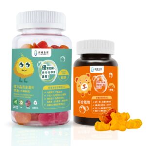 純維 複方晶亮金盞花萃取軟糖 40顆 +健康綜合維他命軟糖 30顆