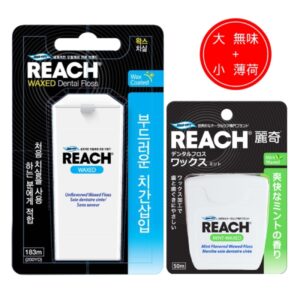 麗奇 潔牙線含蠟 無味-大 + 薄荷-小