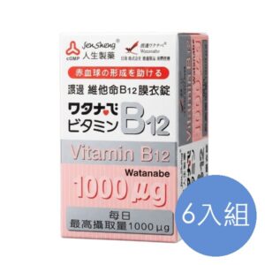 人生製藥 渡邊維他命B12膜衣錠 六入組
