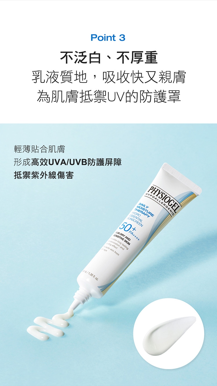 Physiogel潔美淨 層脂質水光保濕防曬乳SPF50 買一送一