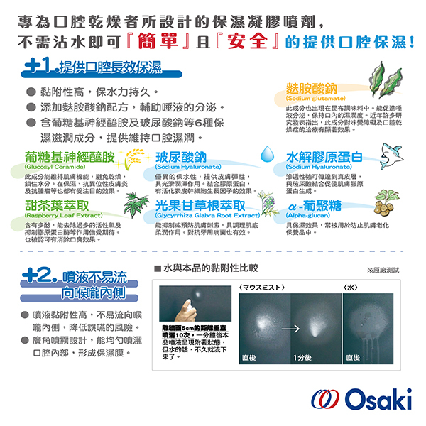OSAKI 口腔保濕凝膠噴劑(蘇打) 50ml
